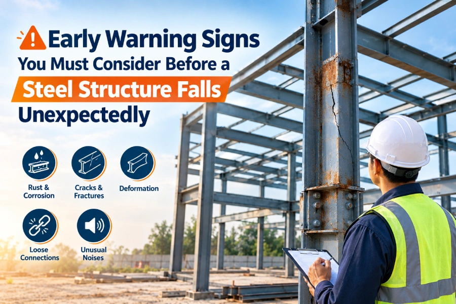 Early Warning Signs You Must Consider Before a Steel Structure Falls Unexpectedly
